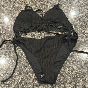Cupshe Black Classic Bikini Set